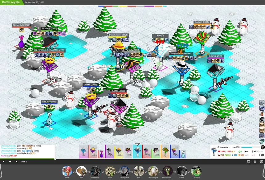 Interface de combat Leekwars